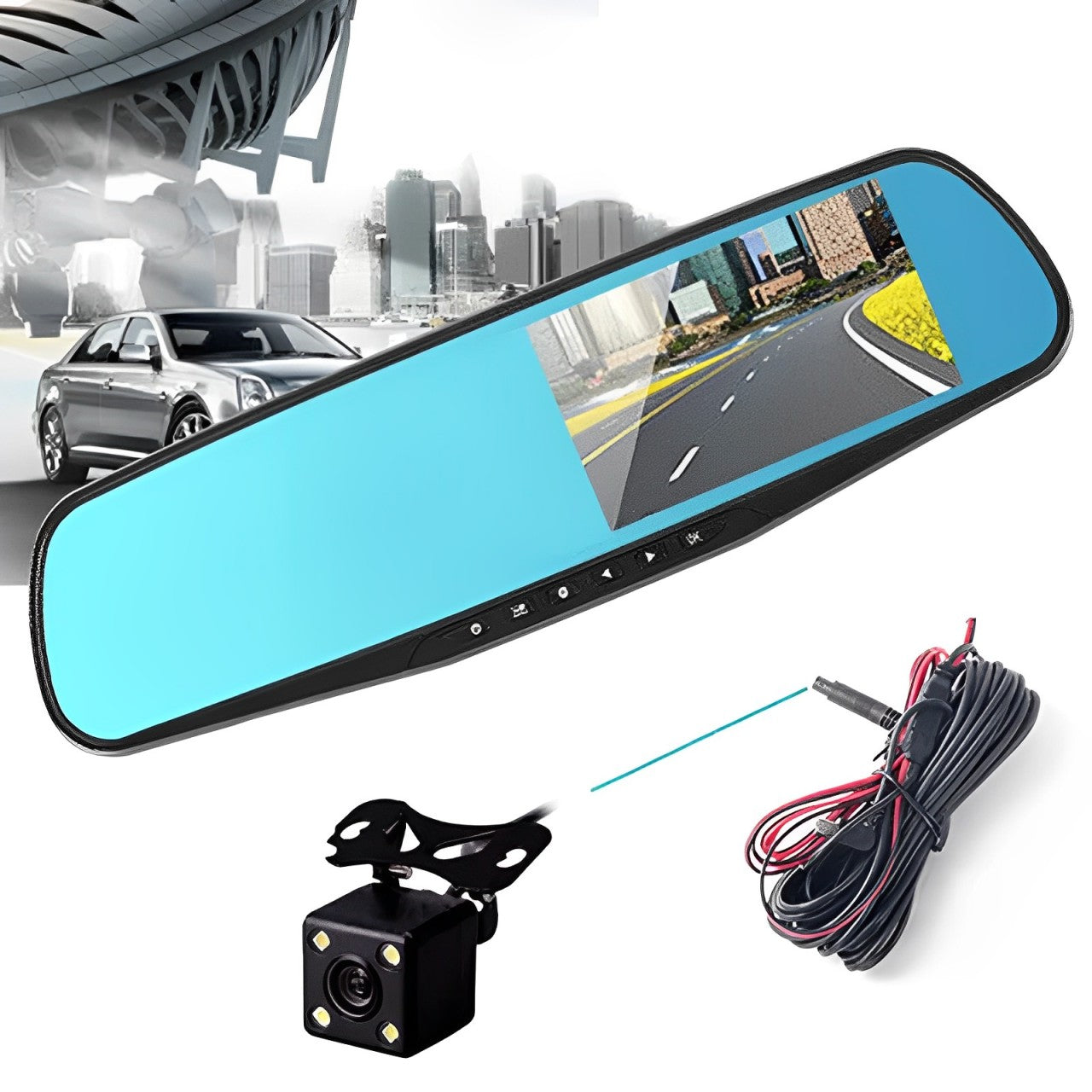 Espejo Retrovisor+Cámara Frontal y trasera