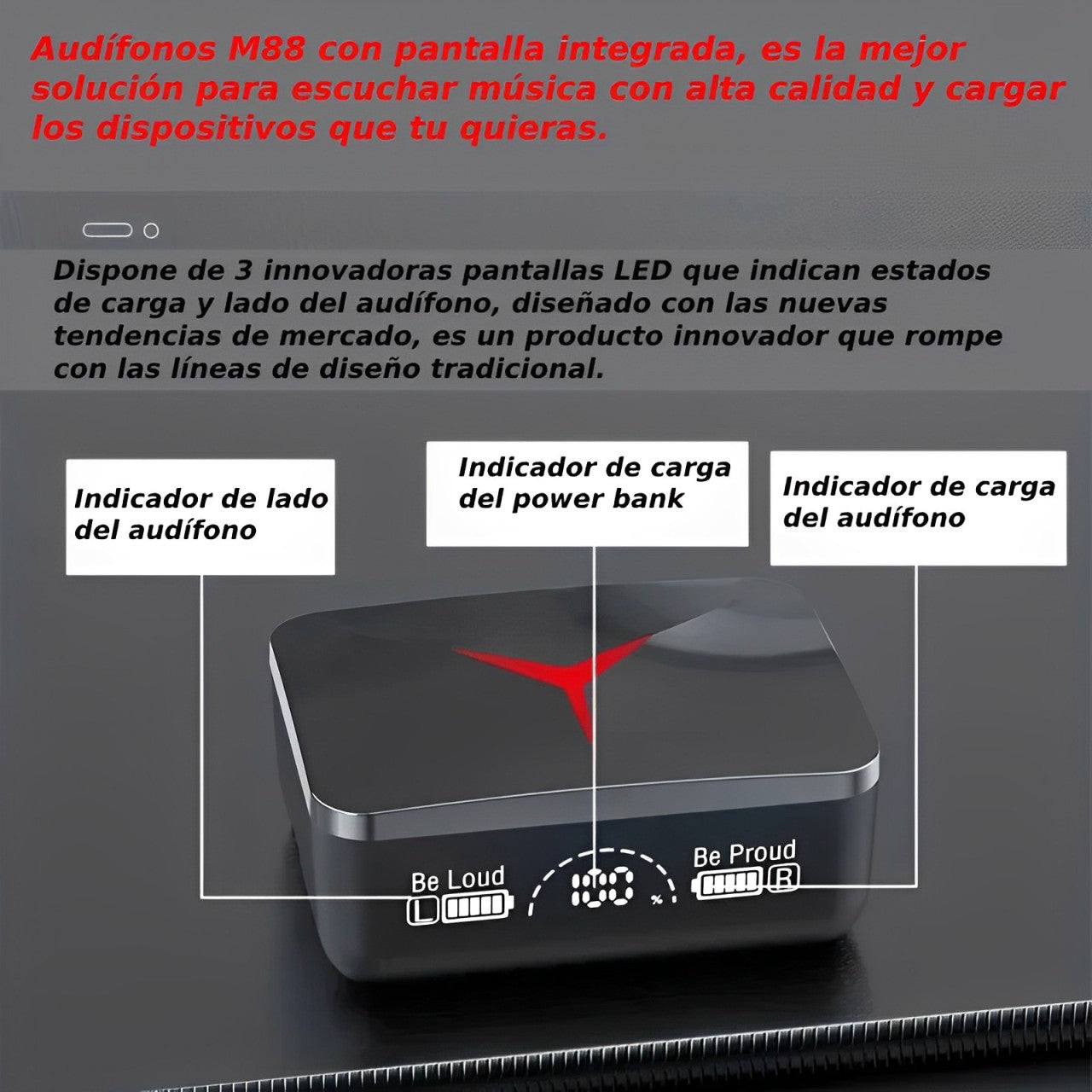 M88 PLUS POWER BANK CON AURICULARES