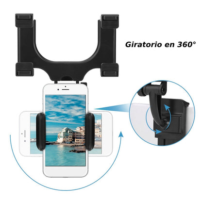 Soporte universal para teléfono, espejo retrovisor